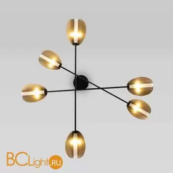 Подвесной светильник Eurosvet Grazia new 70148/6 черный/золото a062042 - Фото 2