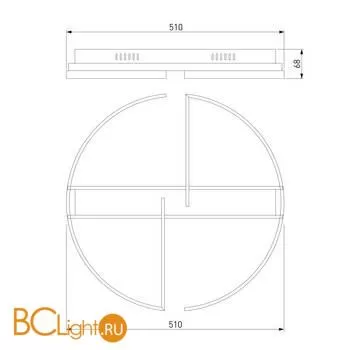 Потолочный светильник Eurosvet Griff 90233/2 хром - Фото 1