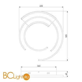 Потолочный светильник Eurosvet Gross 90248/3 белый/ черный a056154 - Фото 5