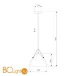 Подвесной светильник Eurosvet Hanoi 50141/1 белый - Схема