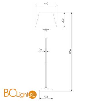 Торшер Eurosvet Hotel 01008/1 черный - Схема