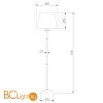 Торшер Eurosvet Hotel 01008/1 черный - Схема