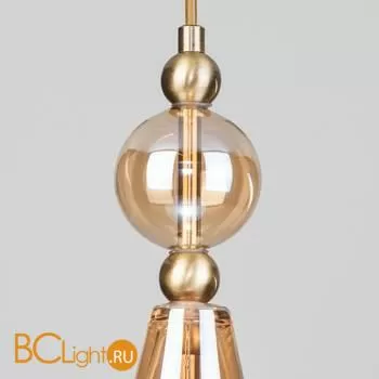 Подвесной светильник Eurosvet Ilario 50202/1 янтарный - Фото 0