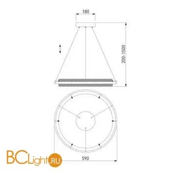 Подвесной светильник Eurosvet Imperio 90241/1 белый / серебро - Фото 3