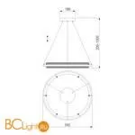 Подвесной светильник Eurosvet Imperio 90241/1 белый / серебро - Фото 3
