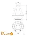 Подвесной светильник Eurosvet Imperio 90241/2 белый / серебро - Фото 3