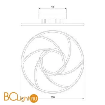 Потолочный светильник Eurosvet Indio 90207/1 серебро - Фото 1