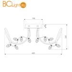 Потолочный светильник Eurosvet Irvine 90106/5 хром 50W - Схема