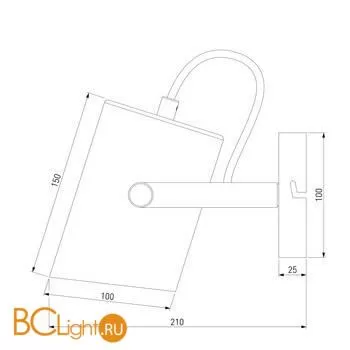 Настенный светильник Eurosvet Italio 20093/1 черный / античная бронза - Фото 2