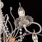 Люстра Eurosvet Iviya 10002/5 белый с золотом/прозрачный хрусталь Strotskis - Фото 3