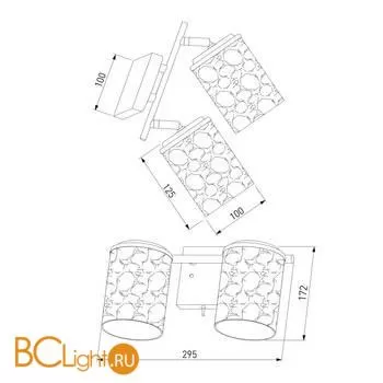 Настенный светильник Eurosvet Jackice 20095/2 черный / золото - Фото 3