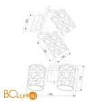 Настенный светильник Eurosvet Jackice 20095/2 черный / золото - Фото 3