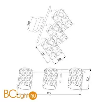 Настенный светильник Eurosvet Jackice 20095/3 черный / золото - Фото 1
