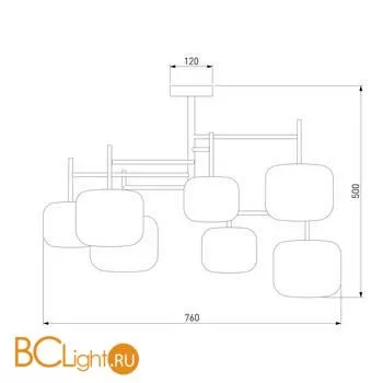 Люстра Eurosvet Jar 70128/7 хром a056925 - Фото 2