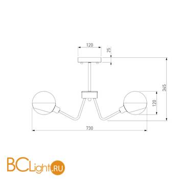 Потолочная люстра Eurosvet Jasper 70093/8 черный - Схема