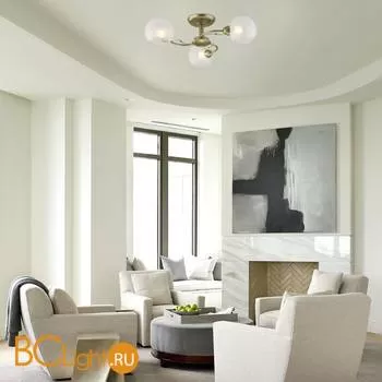 Потолочная люстра Eurosvet Jeanne 30146/3 перламутровое золото - Фото 0