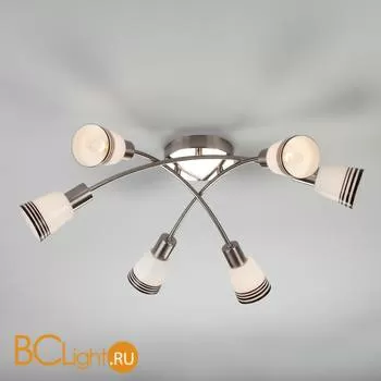 Потолочная люстра Eurosvet Jenna 30131/6 сатин-никель