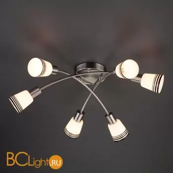 Потолочная люстра Eurosvet Jenna 30131/6 сатин-никель - Фото 0