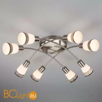 Потолочная люстра Eurosvet Jenna 30131/8 сатин-никель