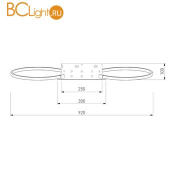 Потолочный светильник Eurosvet Jenssen 90105/13 хром 168W - Схема
