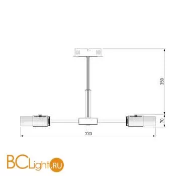 Люстра Eurosvet Jet 90244/6 черный / золото - Фото 1