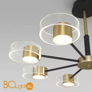 Люстра Eurosvet Jet 90244/8 черный / золото - Фото 1