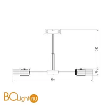 Люстра Eurosvet Jet 90244/8 черный / золото - Фото 2