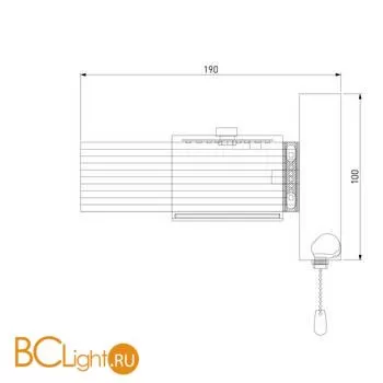 Настенный светильник Eurosvet Jet 90244/1 черный / золото - Фото 2