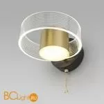 Настенный светильник Eurosvet Jet 90244/1 черный / золото - Фото 1