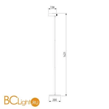 Торшер Eurosvet Joel 80430/1 серебро / хром a054312 - Фото 3