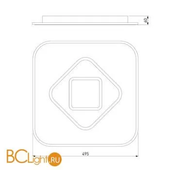 Потолочный светильник Eurosvet Just 90218/1 белый / серый - Фото 1