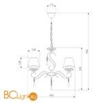 Люстра Eurosvet Kelly 10085/5 хром/прозрачный хрусталь Strotskis - Схема