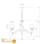 Люстра Eurosvet Kelly 10085/8 хром/прозрачный хрусталь Strotskis - Схема