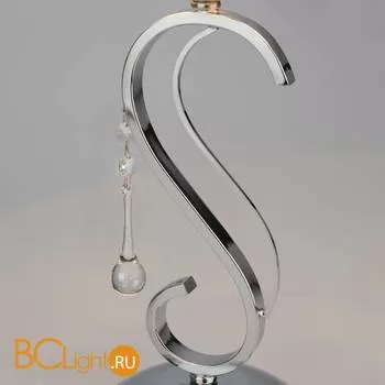 Настольная лампа Eurosvet Kelly 01053/1 хром/прозрачный хрусталь Strotskis - Фото 0