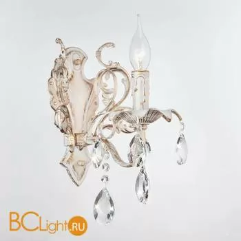 Бра Eurosvet Kiva 3113/1 белый с золотом/прозрачный хрусталь Strotskis