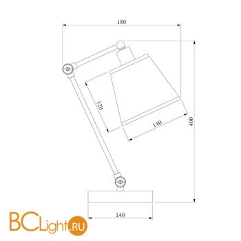 Настольная лампа Eurosvet Koby 01015/1 хром - Схема