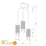 Подвесной светильник Eurosvet Laguna 50056/3 хром - Схема