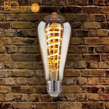 Лампа Eurosvet FDL 8W 3300K E27 (ST64 спираль тонированный) 8W - Фото 0