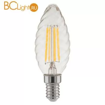 Лампа Eurosvet свеча витая F 7W 3300K E14 прозрачный (BL128) 7W