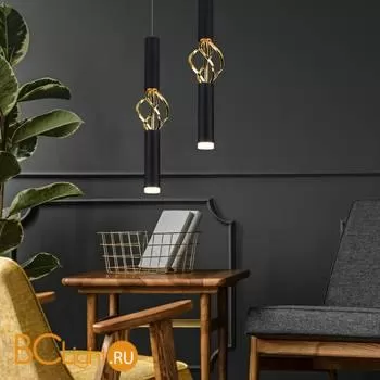 Подвесной светильник Eurosvet Lance 50191/1 LED черный / золото - Фото 0