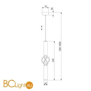 Подвесной светильник Eurosvet Lance 50191/1 LED белый / хром - Фото 2