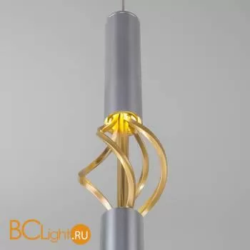 Подвесной светильник Eurosvet Lance 50191/1 LED серебро / золото - Фото 0