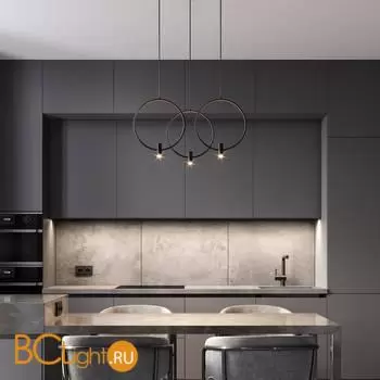 Подвесной светильник Eurosvet Layla new 50257/3 LED черный a065627 - Фото 3