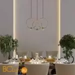 Подвесной светильник Eurosvet Layla new 50257/3 LED черный/ латунь a065629 - Фото 3