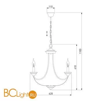 Люстра Eurosvet Lazzaro 60098/5 черный - Фото 1
