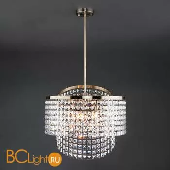 Подвесной светильник Eurosvet Leoni 10090/5 античная бронза/прозрачный хрусталь Strotskis