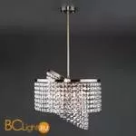 Подвесной светильник Eurosvet Leoni 10090/5 античная бронза/прозрачный хрусталь Strotskis - Фото 0