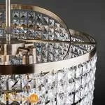 Подвесной светильник Eurosvet Leoni 10090/5 античная бронза/прозрачный хрусталь Strotskis - Фото 2