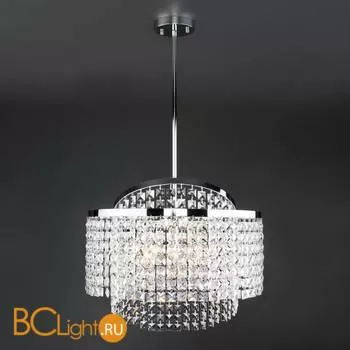 Подвесной светильник Eurosvet Leoni 10090/5 хром/прозрачный хрусталь Strotskis - Фото 0