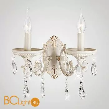 Бра Eurosvet Lia 3585/2 белый/прозрачный хрусталь Strotskis